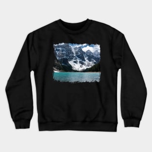 Mountains with blue lake Crewneck Sweatshirt